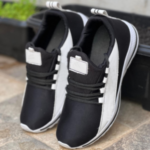 Tênis Meia Preto Branco Masculino e Feminino