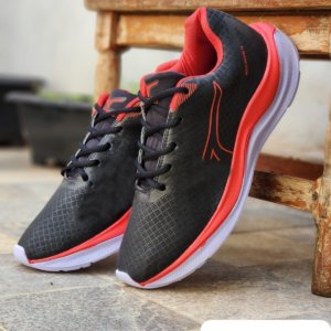 Tênis Corrida Confortável Preto vermelho